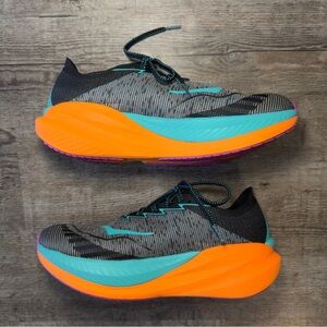 Hoka Mach x2 running shoes size 11 men - Black, Orange, Teal